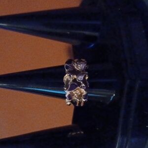 Gold plated nugget ring